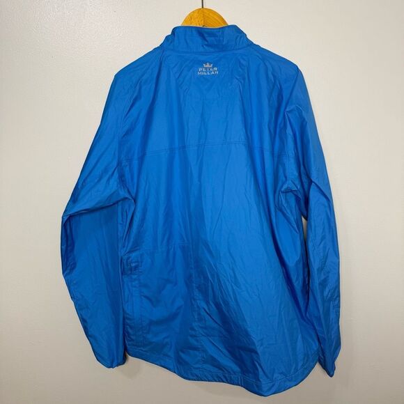 Peter Millar Men’s Gray and Blue Windbreaker Pullover 1/4 Zip Jacket | L - Picture 4 of 4